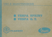 Bedienungsanleitung Vespa Sprint Vespa GT